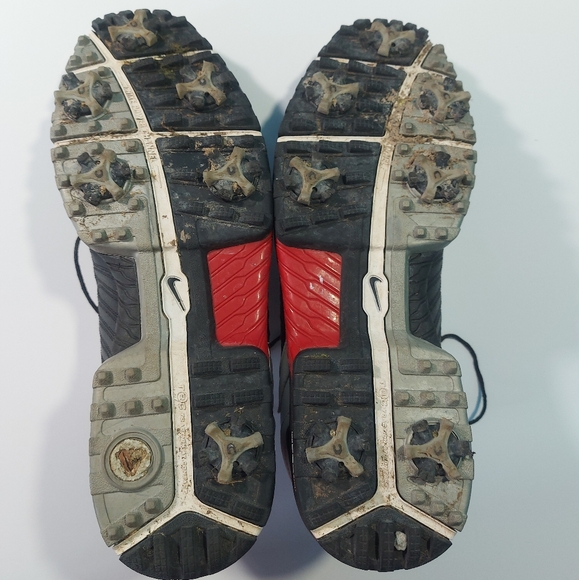 Nike Zoom Black White Spiked Mens Golf Shoes, 9.5 - Picture 11 of 12